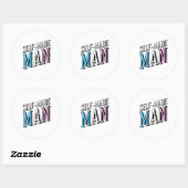 Zelfgemaakte man ronde sticker (Vel)