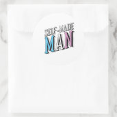 Zelfgemaakte man ronde sticker (Tas)