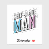 Zelfgemaakte man sticker (Vel)