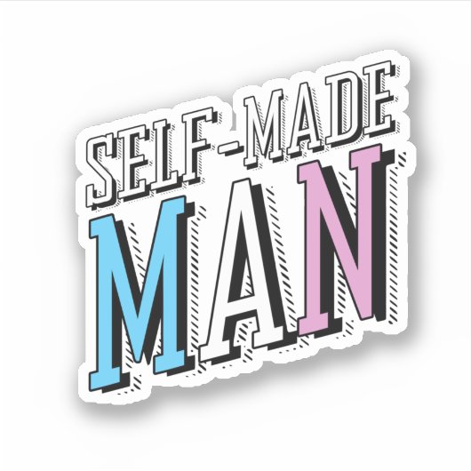 Zelfgemaakte man sticker (Voorkant)