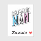 Zelfgemaakte man sticker (Vel)