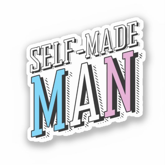 Zelfgemaakte man sticker (Voorkant)