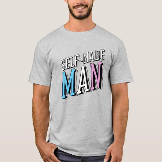 Zelfgemaakte man t-shirt (Voorkant)