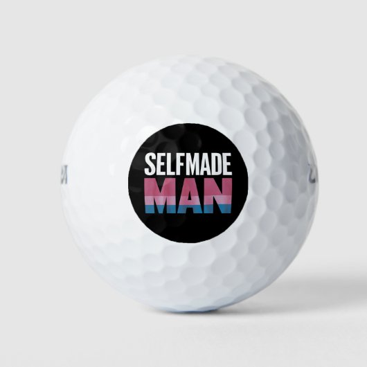 Zelfgemaakte Man Transgender Trans Pride Vlag Tran Golfballen (Voorkant)
