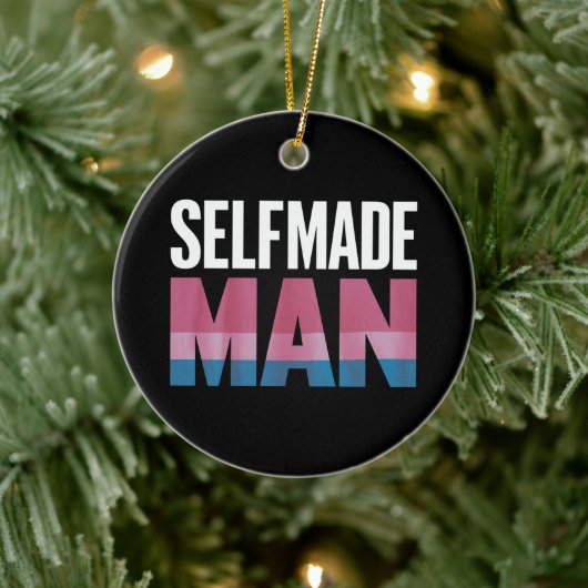 Zelfgemaakte man Transgender Trans Pride Vlag Tran Keramisch Ornament (Boom)