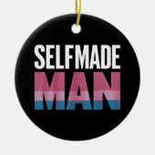 Zelfgemaakte man Transgender Trans Pride Vlag Tran Keramisch Ornament (Voorkant)