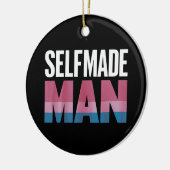 Zelfgemaakte man Transgender Trans Pride Vlag Tran Keramisch Ornament (Links)