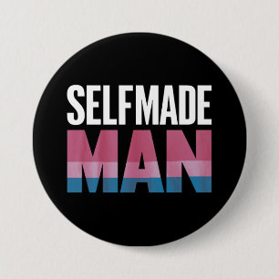 Zelfgemaakte man Transgender Trans Pride Vlag Tran Ronde Button 7,6 Cm