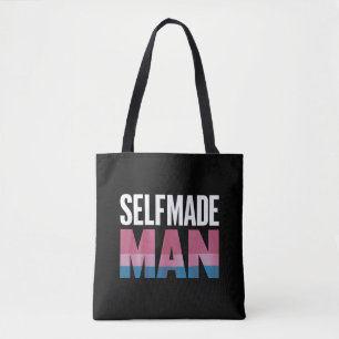 Zelfgemaakte man Transgender Trans Pride-vlag Tran Tote Bag
