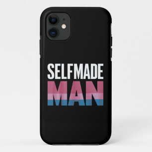 Zelfgemaakte man transgender trans trots vlag tran Case-Mate iPhone case