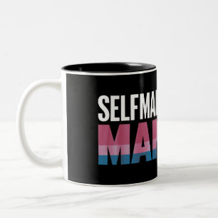 Zelfgemaakte man transgender trans trots vlag tran tweekleurige koffiemok