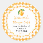 Zelfgemaakte Mango Curd Pot Etiket (Voorkant)