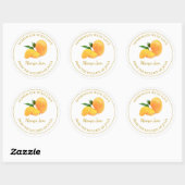 Zelfgemaakte Mango Jam Label | Wit (Vel)