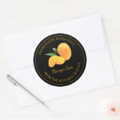 Zelfgemaakte Mango Jam Label | Zwart (Envelop)