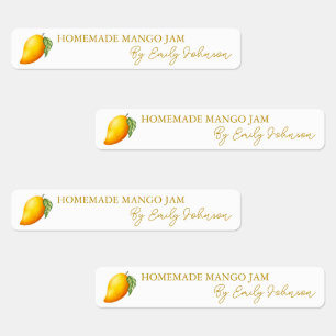 Zelfgemaakte Mango Jam Thin Label
