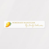 Zelfgemaakte Mango Jam Thin Label (Design 2)
