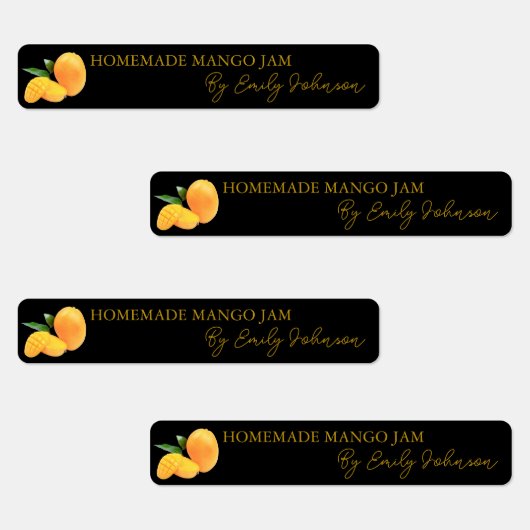 Zelfgemaakte Mango Jam Thin Label (Groep)