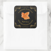 zelfgemaakte Maple Syrup Square Label (Tas)