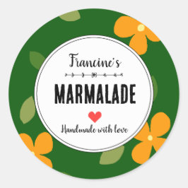 Zelfgemaakte Marmelade Vruchtenjam Geschenk Op Maa Ronde Sticker