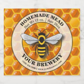 Zelfgemaakte Mead Sjabloon Bier Etiket (Enkel label)
