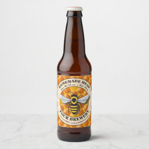 Zelfgemaakte Mead Sjabloon Bier Etiket