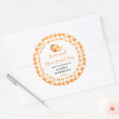 Zelfgemaakte Mini Peach Pie Etiket (Envelop)