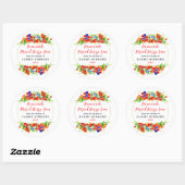 Zelfgemaakte Mixed Berry Jam Inmaaklabel Ronde Sticker (Vel)