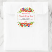 Zelfgemaakte Mixed Berry Jam Inmaaklabel Ronde Sticker (Tas)