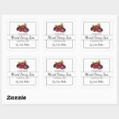 Zelfgemaakte Mixed Berry Jam Square Label (Vel)