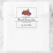 Zelfgemaakte Mixed Berry Jam Square Label (Tas)