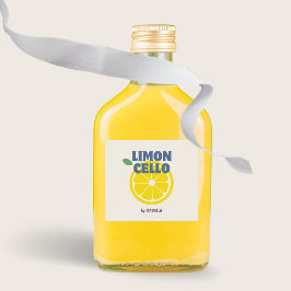 Zelfgemaakte Moderne Crème Kraft Limoncello Likeur Vierkante Sticker