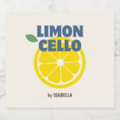 Zelfgemaakte moderne crème liefde limoncello likeu likeurfles etiket (Enkel label)