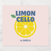 Zelfgemaakte Moderne Licht Roze Liefde Limoncello Likeurfles Etiket (Enkel label)