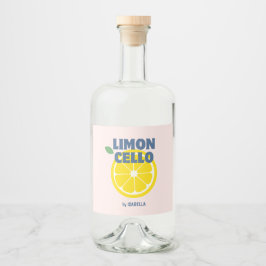 Zelfgemaakte Moderne Licht Roze Liefde Limoncello Likeurfles Etiket