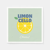 Zelfgemaakte moderne Mint Limoncello Liquor Servet (Voorkant)