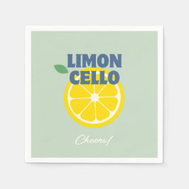 Zelfgemaakte moderne Mint Limoncello Liquor Servet