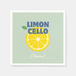 Zelfgemaakte moderne Mint Limoncello Liquor Servet