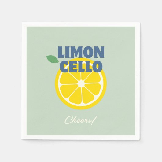 Zelfgemaakte moderne Mint Limoncello Liquor Servet (Voorkant)