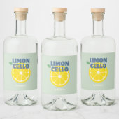 Zelfgemaakte moderne Munt Limoncello Likeurfles Etiket (Flessen)