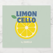 Zelfgemaakte moderne Munt Limoncello Likeurfles Etiket (Enkel label)