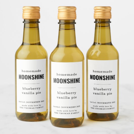 Zelfgemaakte Moonshine Labels Wijn Etiket (Flessen)