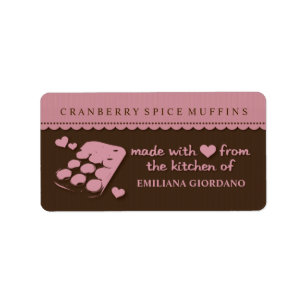 Zelfgemaakte Muffins Food Gift Etiket