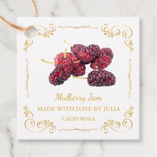 Zelfgemaakte Mulberry Jam Square Hang Label (Voorkant)