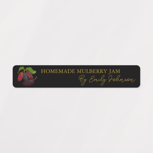Zelfgemaakte Mulberry Jam Thin Seal Label (Design 2)