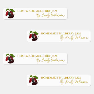 Zelfgemaakte Mulberry Jam Thin Seal Label