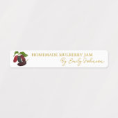 Zelfgemaakte Mulberry Jam Thin Seal Label (Design 1)