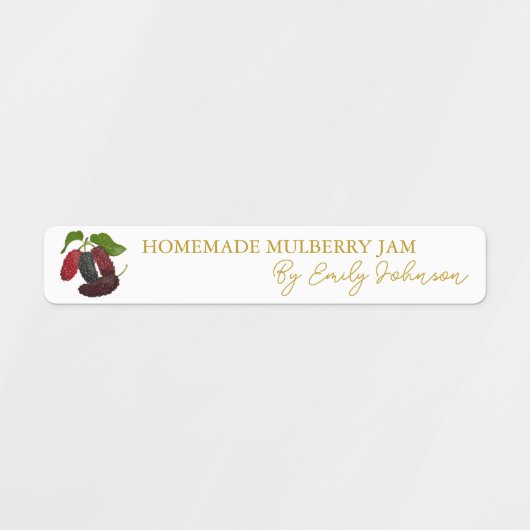 Zelfgemaakte Mulberry Jam Thin Seal Label (Design 1)