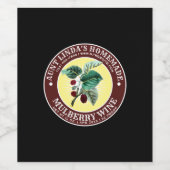  Zelfgemaakte Mulberry wijnlabel Sjabloon Wijn Etiket (Enkel label)