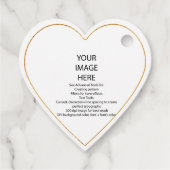 Zelfgemaakte nep gouden rand kleine hartjes cadeau bedankjes labels (Achterkant)