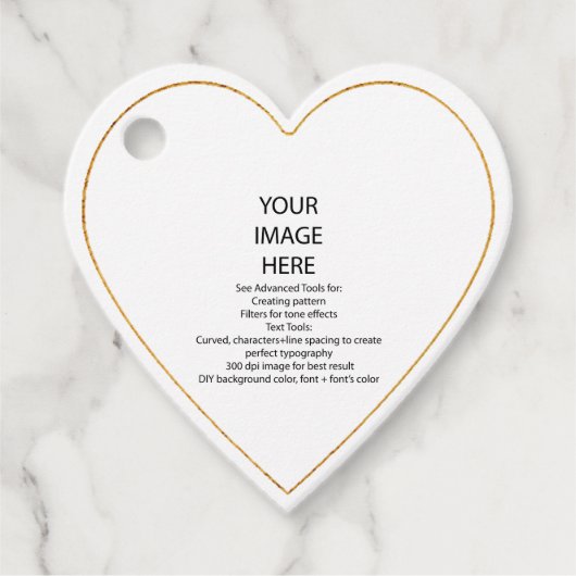 Zelfgemaakte nep gouden rand kleine hartjes cadeau bedankjes labels (Voorkant)